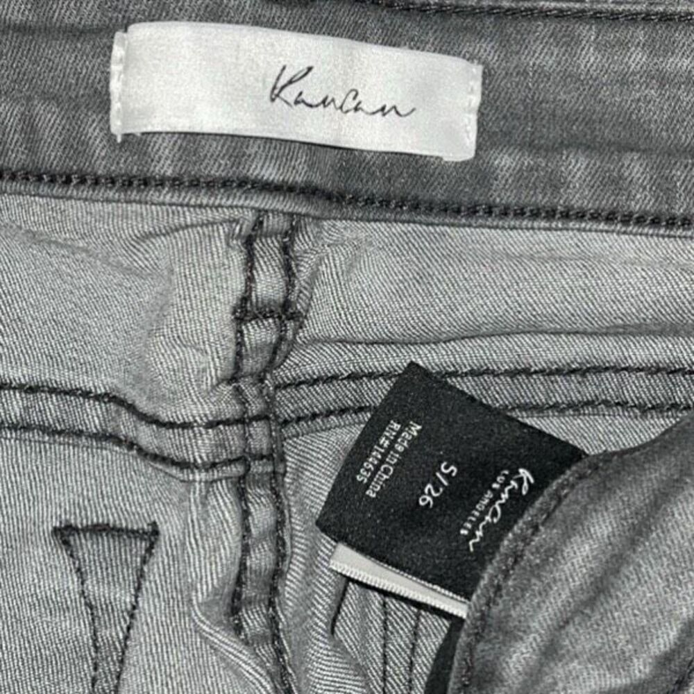 Kancan Los Angeles Charcoal Distressed Jeans Size 5 / 26 - Picture 4 of 4